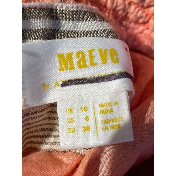 New Anthropologie x Maeve Square-Neck Tie-Back A-Line Midi Dress Size 6 - Picture 11 of 11